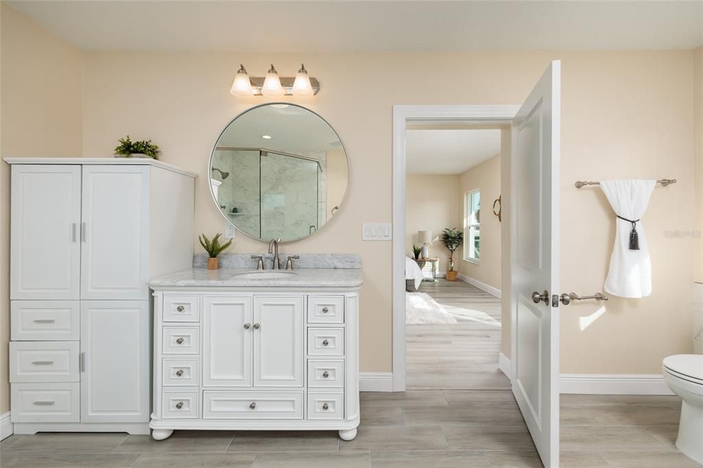 Bathroom, Interior, Wood Texture Flooring