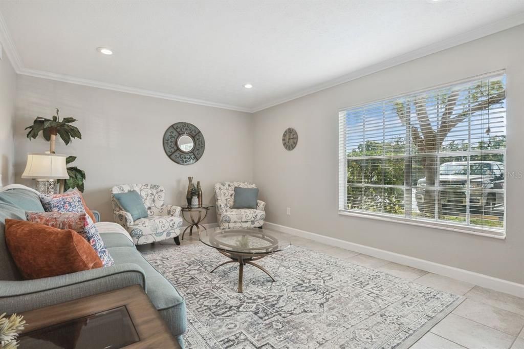 Interior, Living room, Recessed Lighting