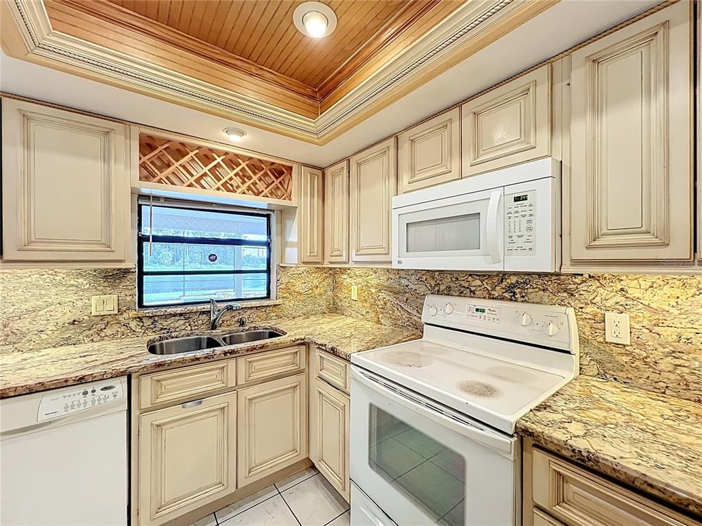 Interior, Kitchen, Recessed Lighting, Wooden Ceilings