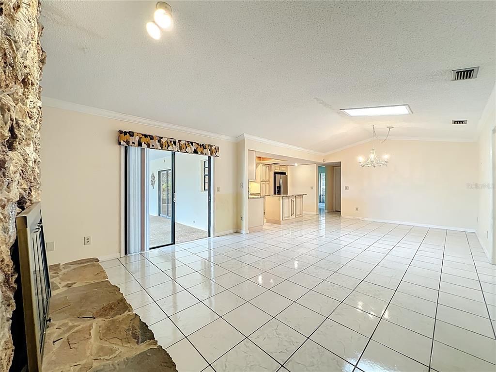 Chandelier, Empty room, Interior