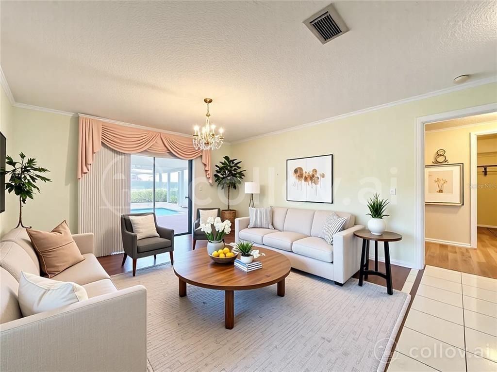 Chandelier, Interior, Living room, Wood Texture Flooring