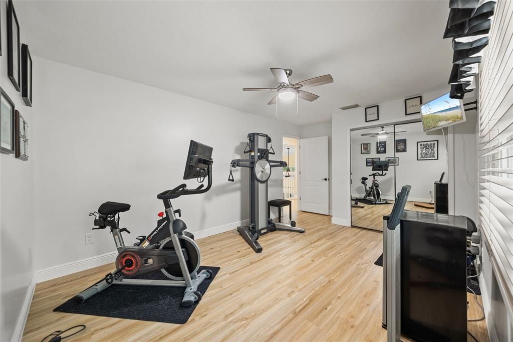 Fitness Equipment, Interior, Wood Texture Flooring