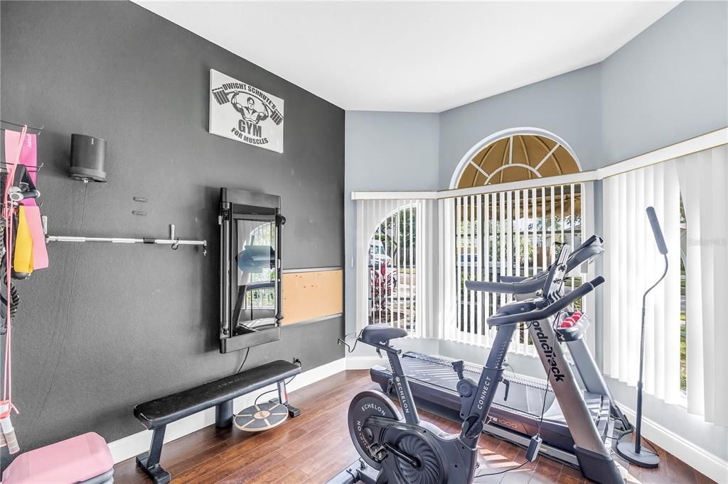 Fitness Equipment, Interior, Wood Texture Flooring