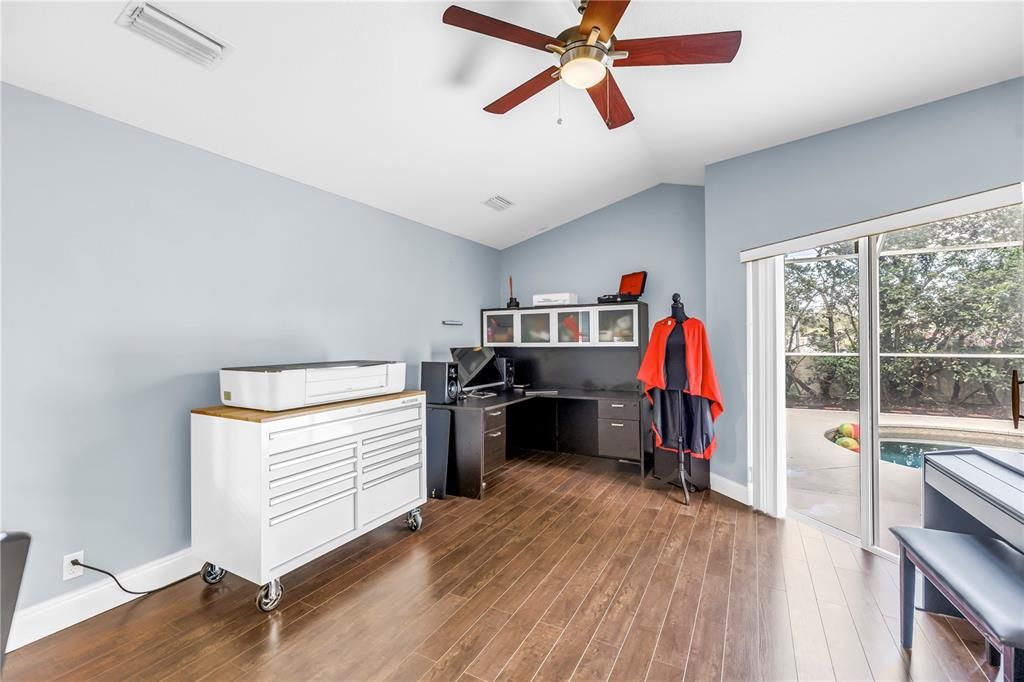 Home Office, Interior, Wood Texture Flooring
