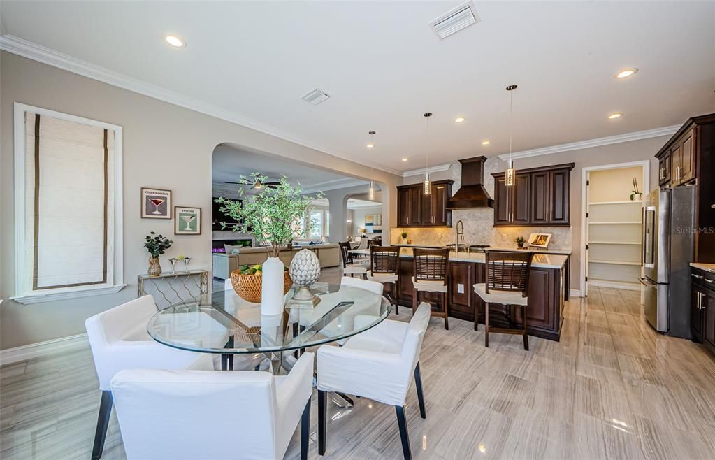 Dining room, Interior, Kitchen, Pendant Lights, Recessed Lighting