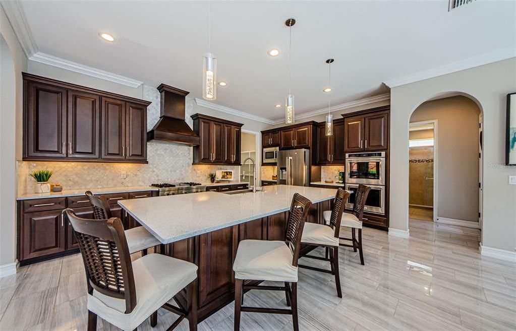 Interior, Kitchen, Pendant Lights, Recessed Lighting, Stainless Steel Appliances