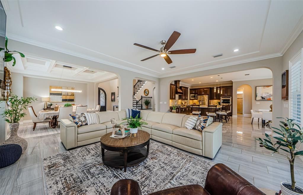 Dining room, Interior, Kitchen, Living room, Pendant Lights, Recessed Lighting