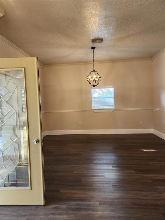 Empty room, Interior, Pendant Lights, Wood Texture Flooring