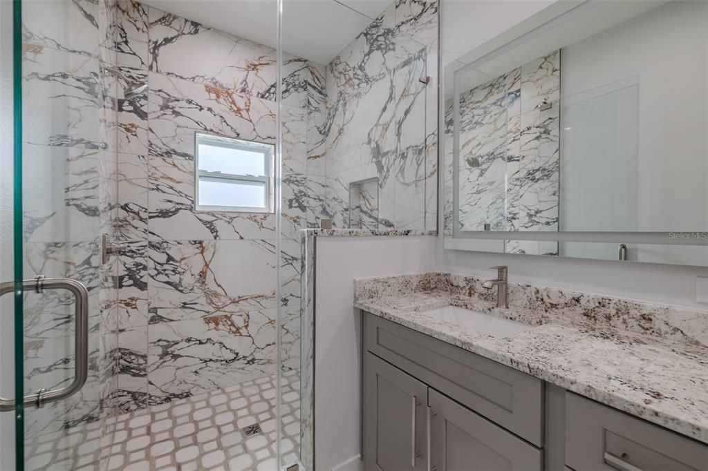 Bathroom, Interior, Marble Walls