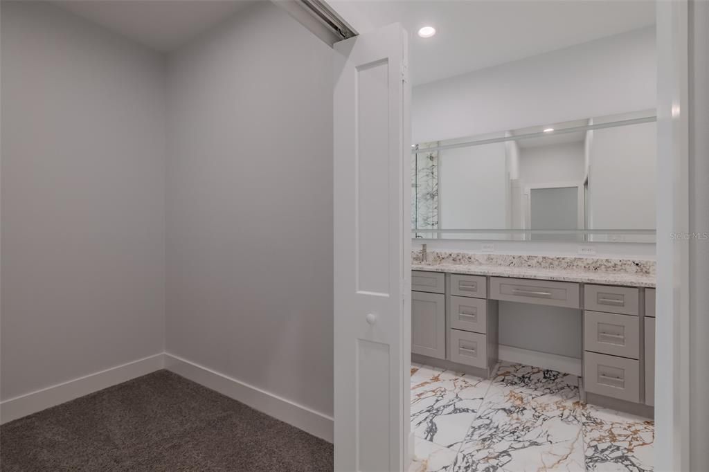Bathroom, Interior, Marble, Recessed Lighting
