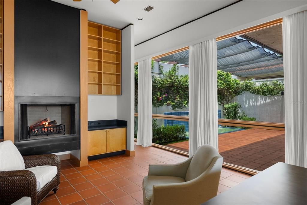 Fireplace, Interior, Recessed Lighting