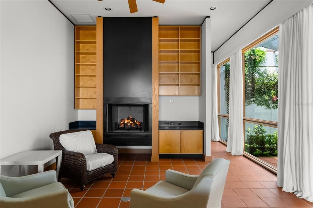 Fireplace, Interior, Recessed Lighting