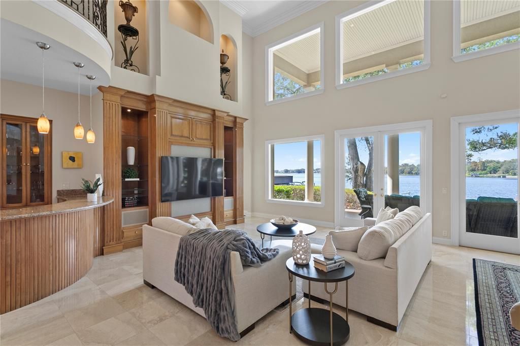 Interior, Living room, Pendant Lights, Water