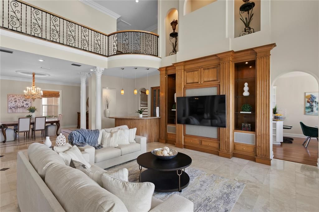 Chandelier, Dining room, Interior, Living room, Recessed Lighting