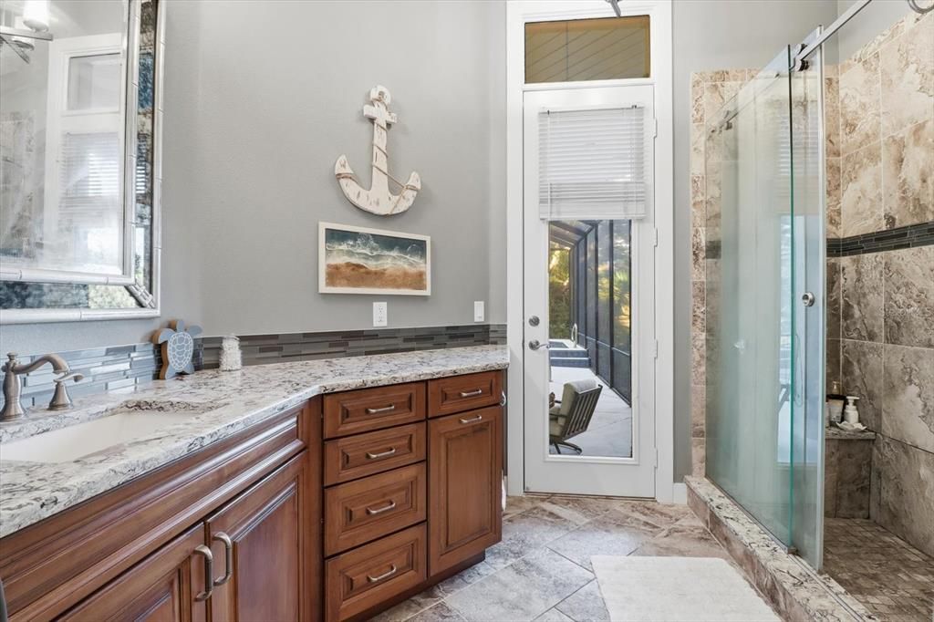 Bathroom, Dual Sink Vanities, Glass Shower, Interior