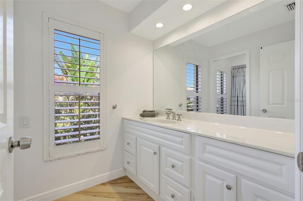 Bathroom, Interior, Recessed Lighting, Wood Texture Flooring