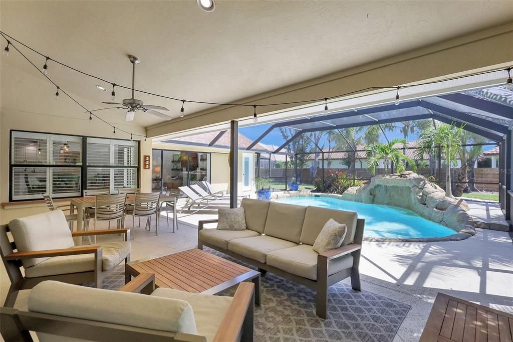 Dining room, Glass Ceilings, Interior, Living room, Pool, Sun Room