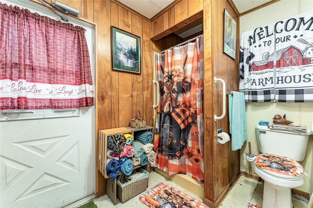 Bathroom, Interior, Wooden Walls