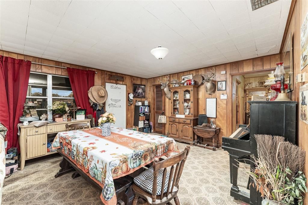 Dining room, Interior, Wooden Walls