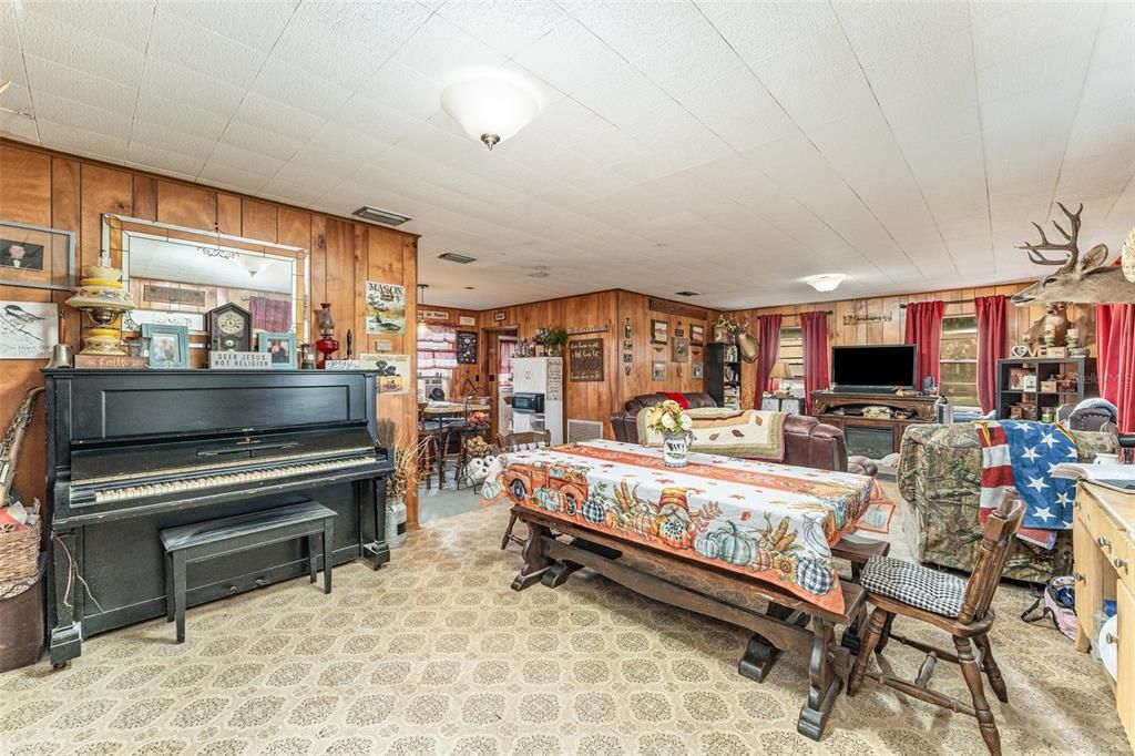 Interior, Piano, Wooden Walls