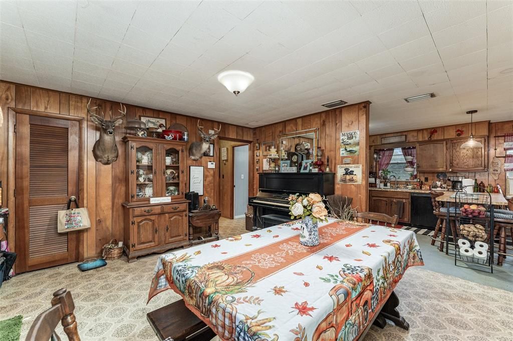 Interior, Pendant Lights, Piano, Wooden Walls
