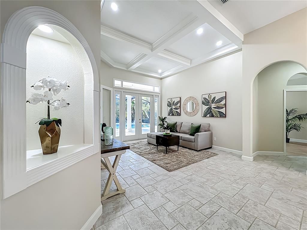 Interior, Living room, Recessed Lighting