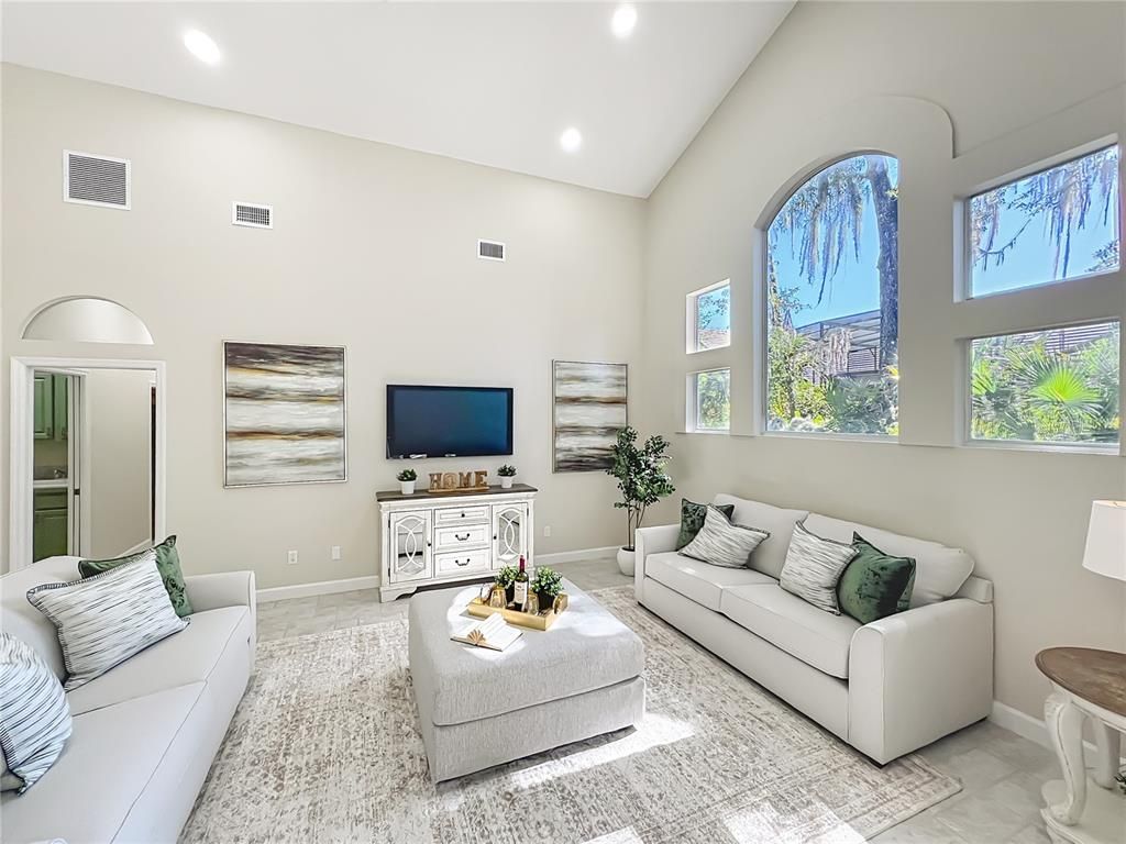 Interior, Living room, Recessed Lighting