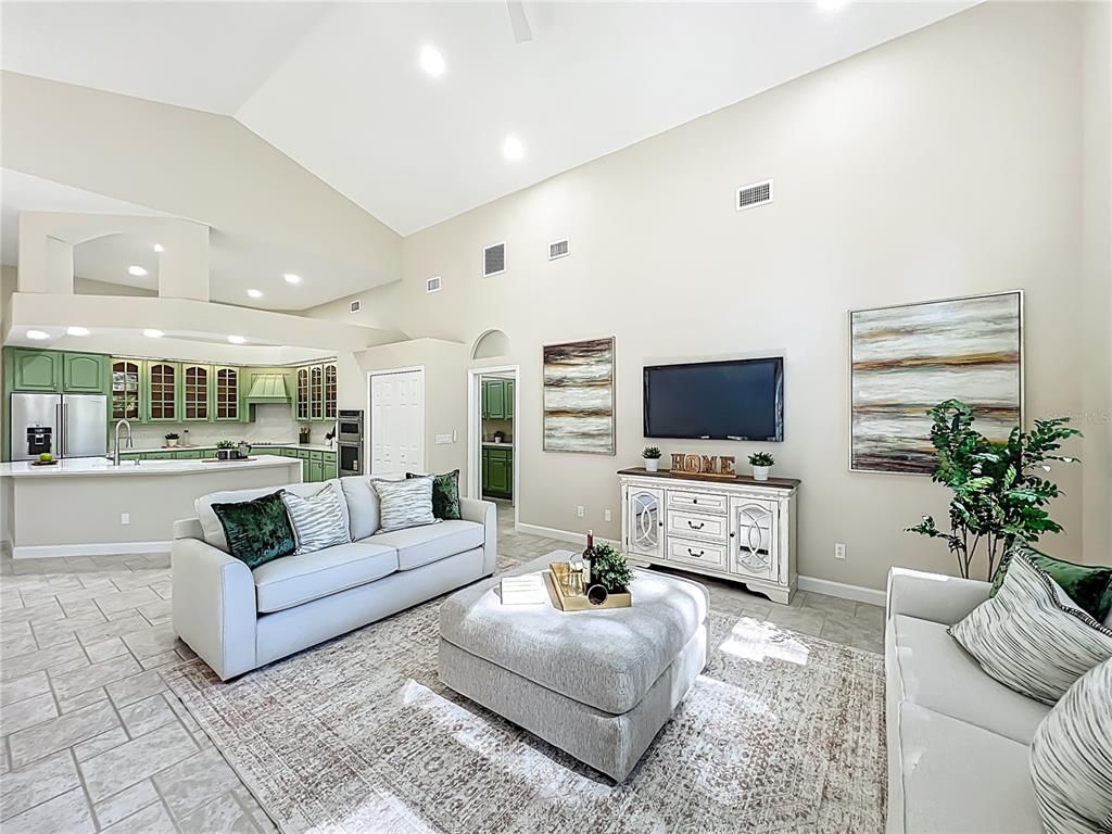 Interior, Kitchen, Living room, Recessed Lighting