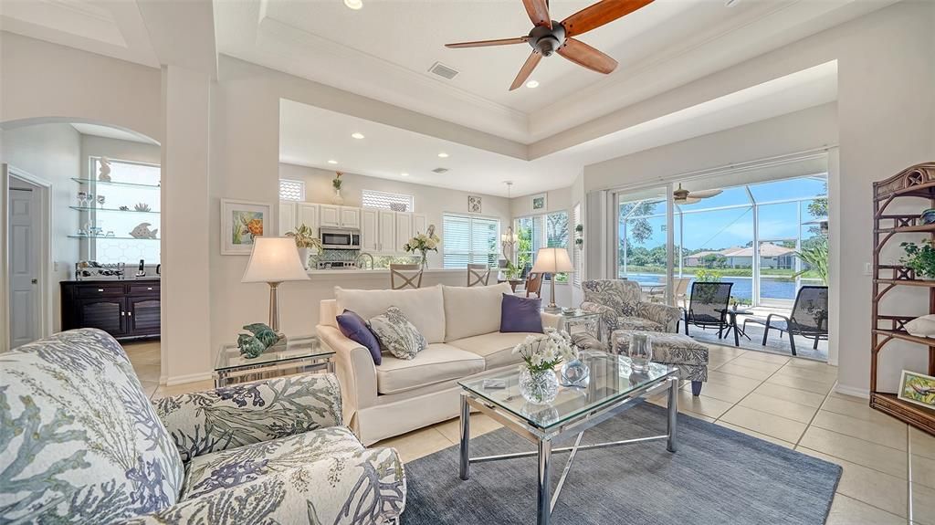 Interior, Kitchen, Living room, Recessed Lighting, Stainless Steel Appliances, Water