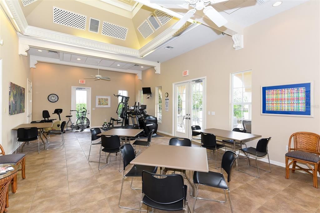 Dining room, Fitness Equipment, Interior, Recessed Lighting