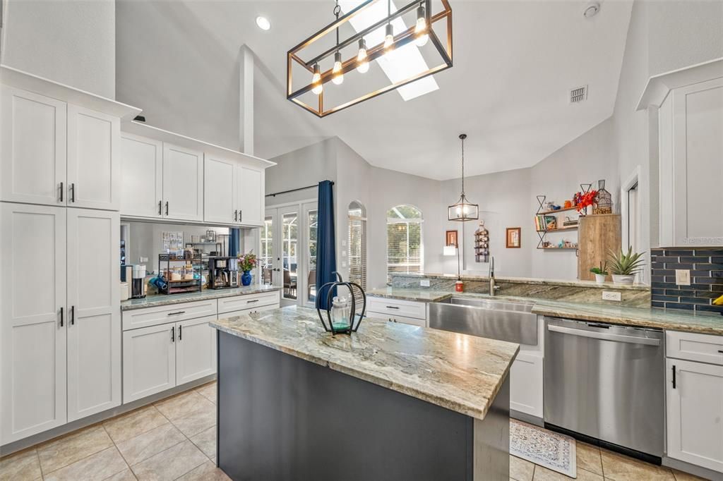 Interior, Kitchen, Pendant Lights, Recessed Lighting, Stainless Steel Appliances