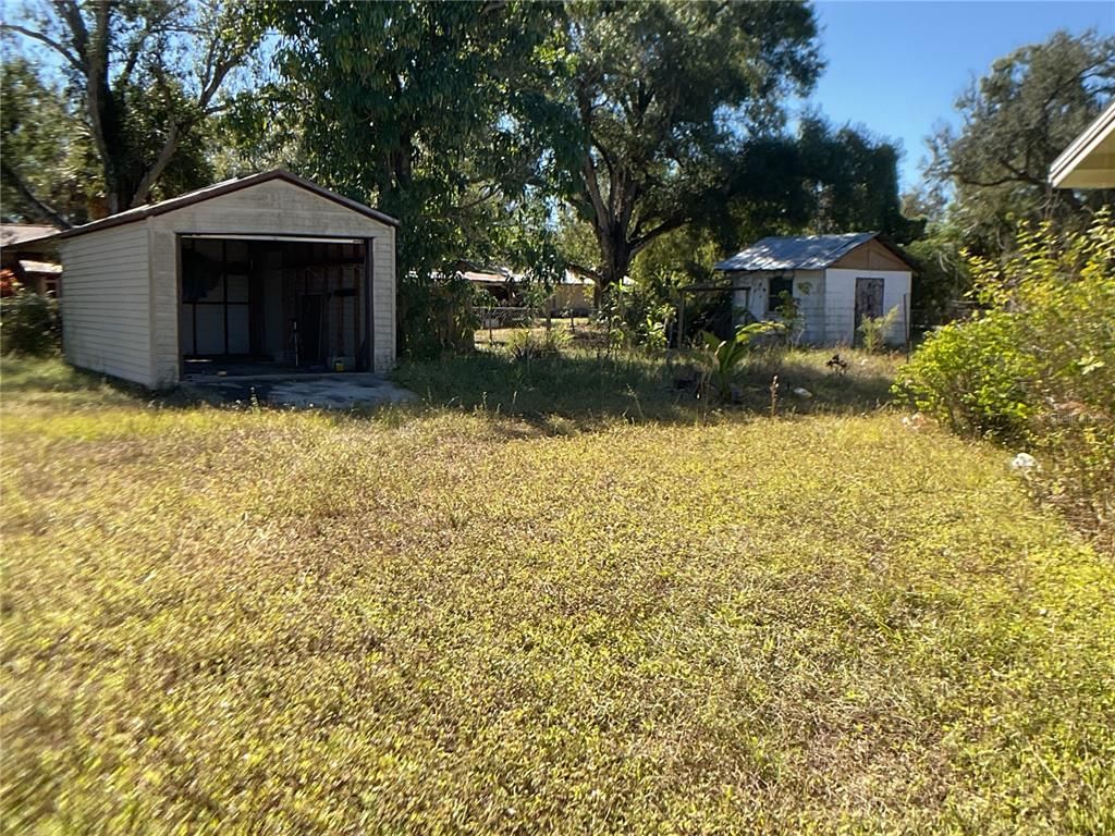 Backyard, Detached Garage, Exterior