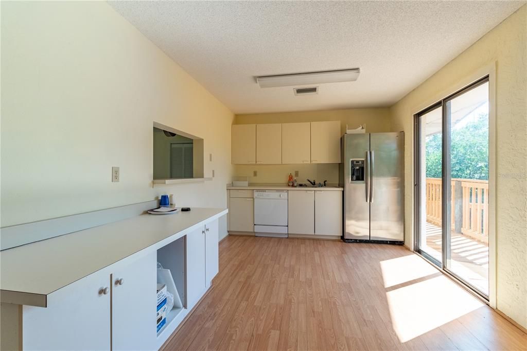 Interior, Kitchen, Wood Texture Flooring