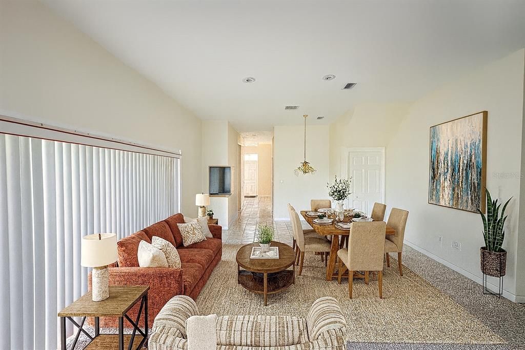 Dining room, Interior, Living room, Pendant Lights