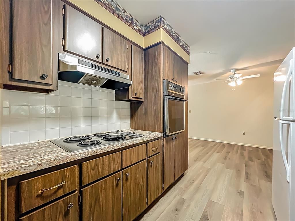 Interior, Kitchen, Wood Texture Flooring
