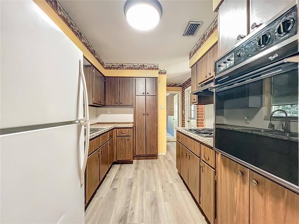 Interior, Kitchen, Wood Texture Flooring