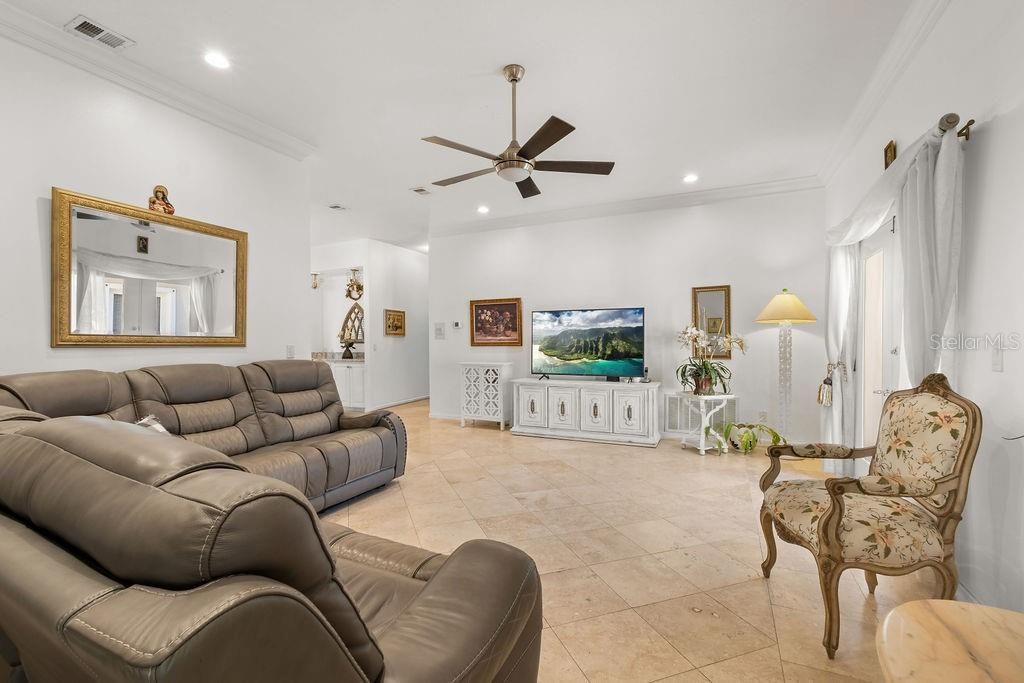 Interior, Living room, Recessed Lighting