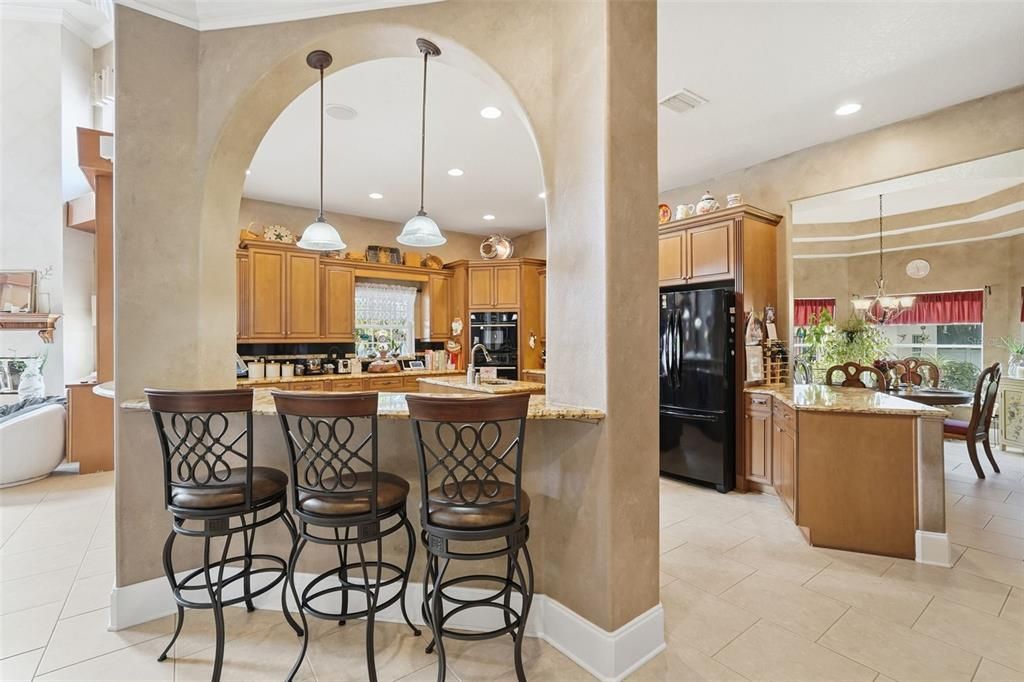 Dining room, Interior, Kitchen, Pendant Lights, Recessed Lighting