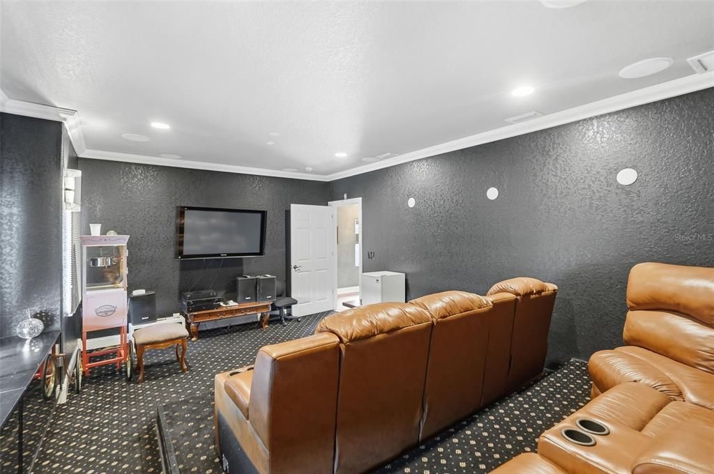 Home Theatre Room, Interior, Recessed Lighting, Theatre Room
