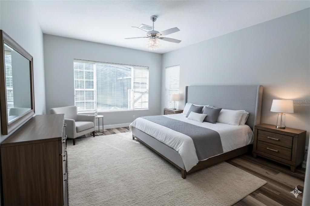 Bedroom, Interior, Wood Texture Flooring