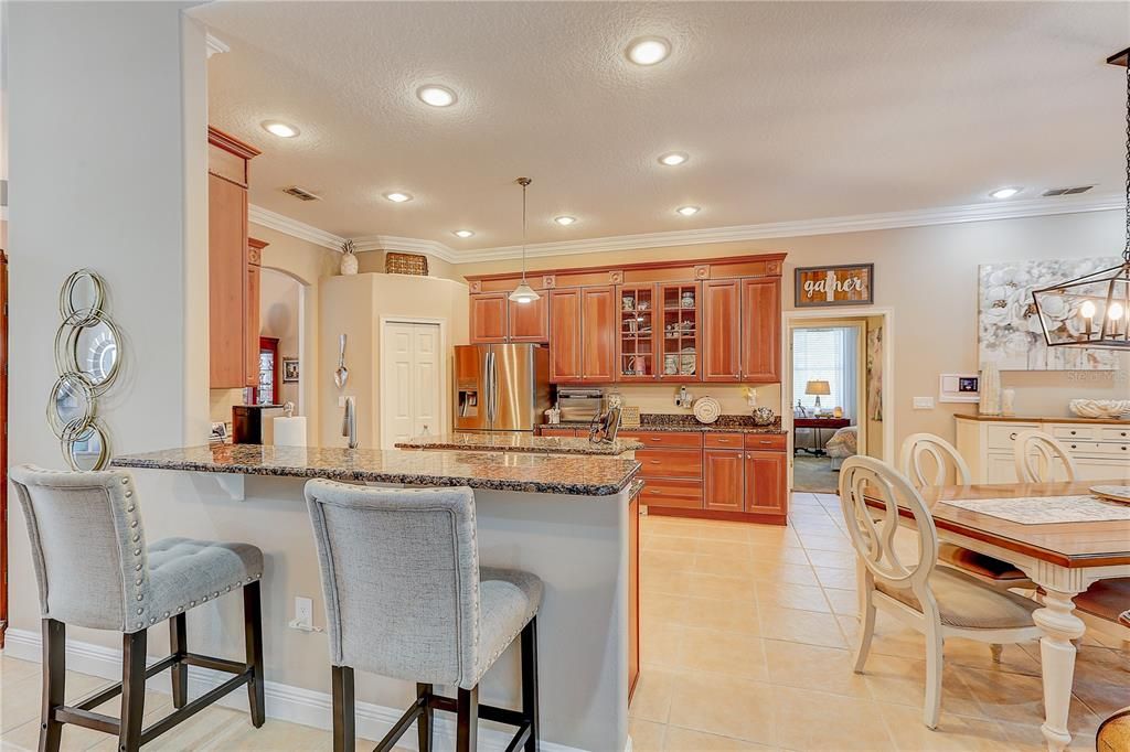 Dining room, Interior, Kitchen, Pendant Lights, Recessed Lighting
