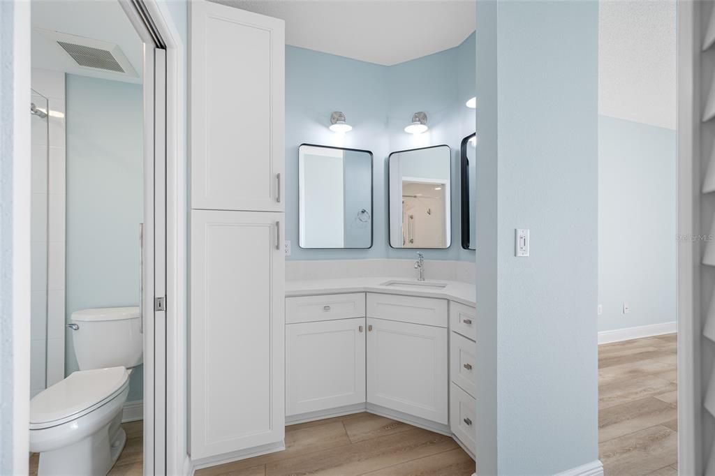 Bathroom, Interior, Wood Texture Flooring