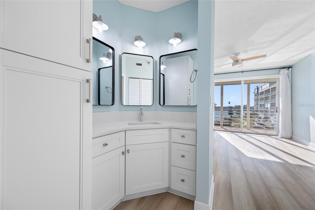 Bathroom, Interior, Wood Texture Flooring