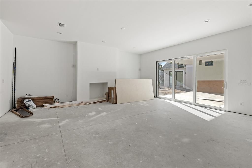 Empty room, Interior, Recessed Lighting