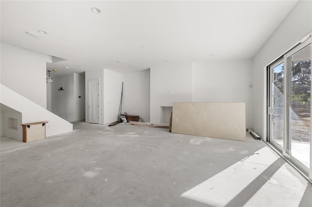 Empty room, Interior, Recessed Lighting