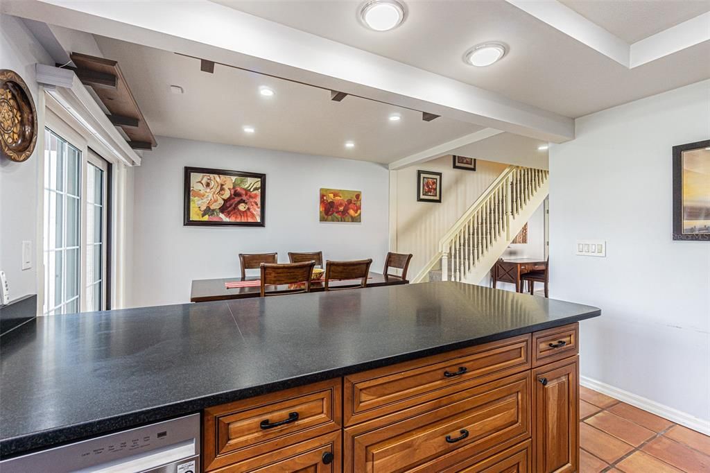 Dining room, Interior, Recessed Lighting