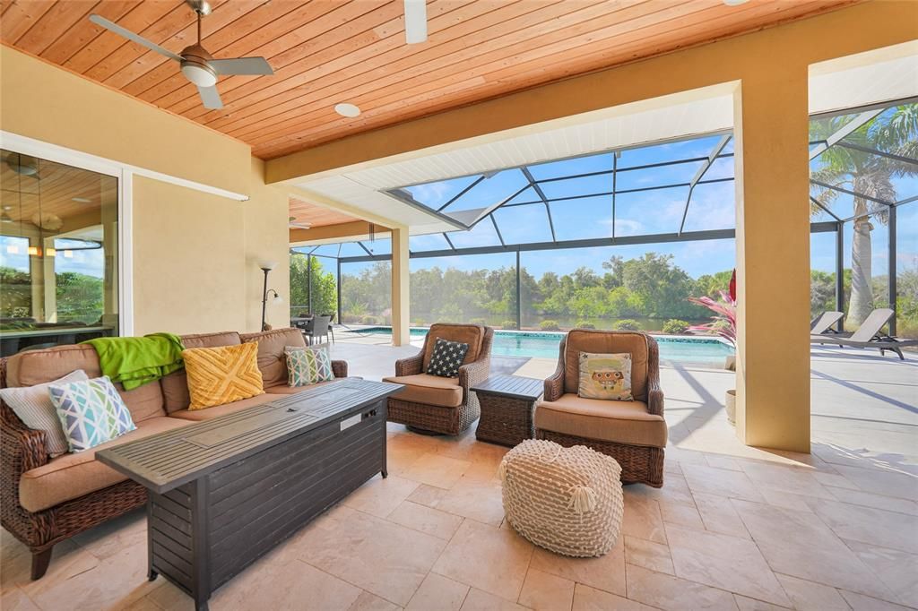 Glass Ceilings, Interior, Living room, Pool, Sun Room, Wooden Ceilings