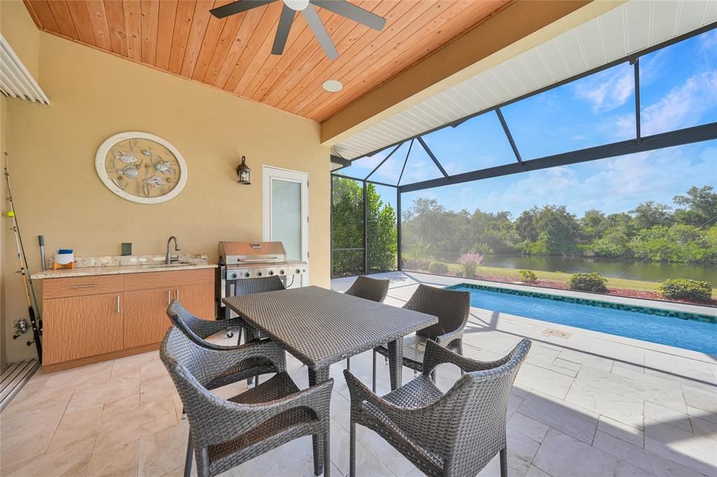 Dining room, Glass Ceilings, Interior, Pool, Sun Room, Wooden Ceilings