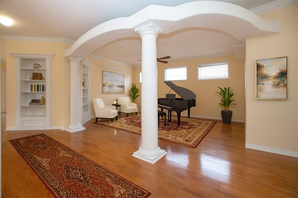 Interior, Living room, Piano, Wood Texture Flooring