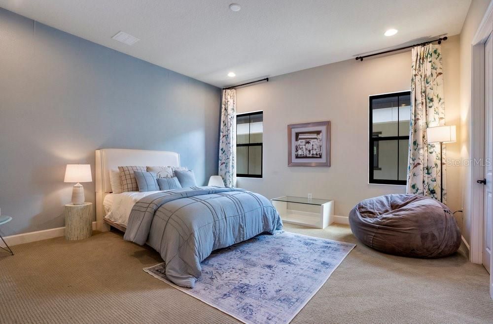 Bedroom, Interior, Recessed Lighting